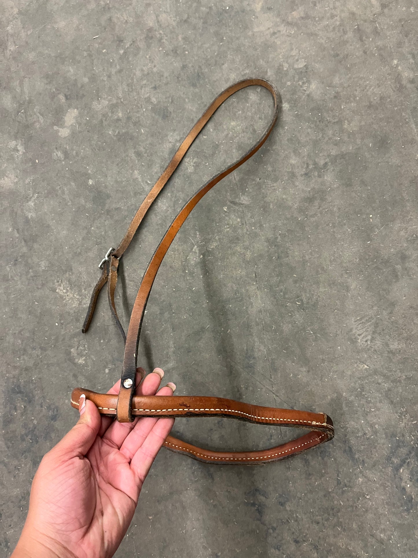 Rolled leather noseband