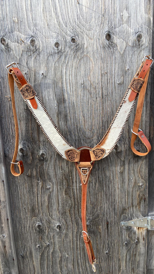 Cowhide pulling breastcollar