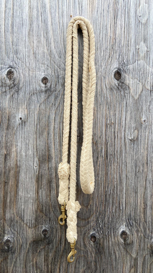 Cotton barrel reins with snaps