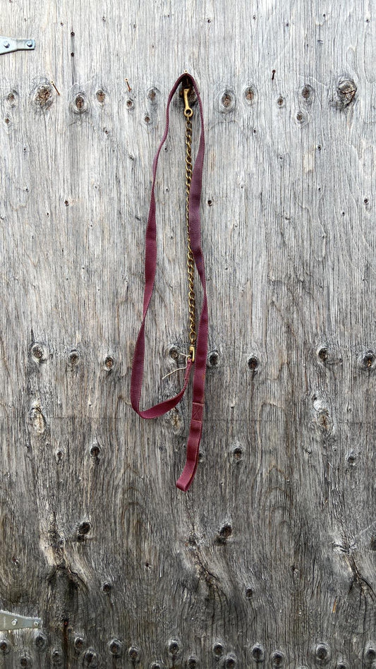 Nylon lead with brass chain