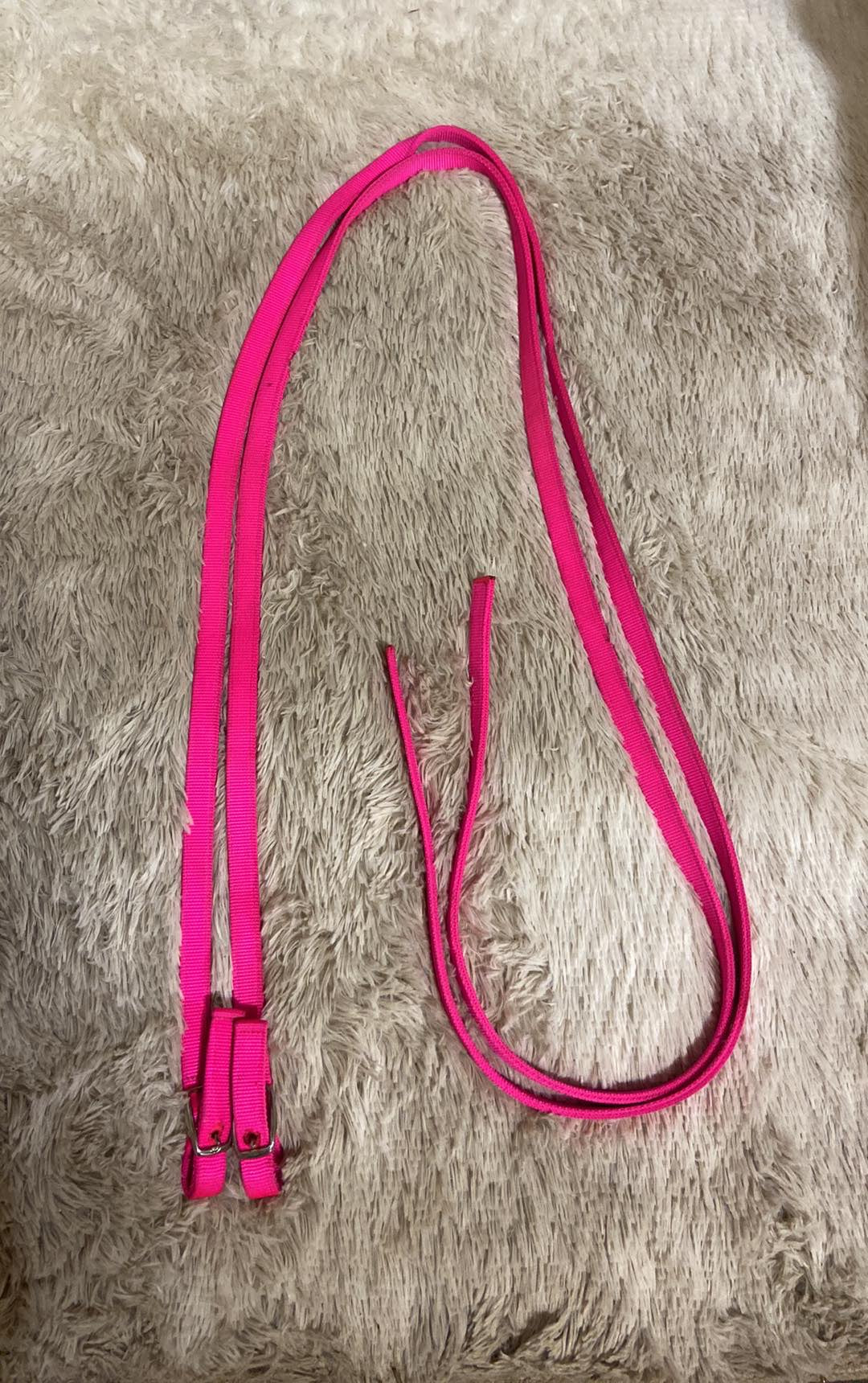 Hot pink quick change buckle end split reins