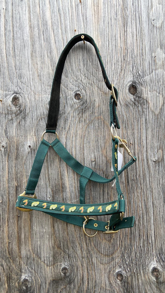 Adorable horse print cob size halter