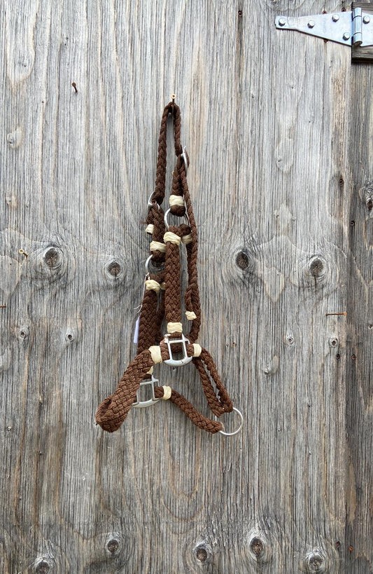 Braided full brown halter