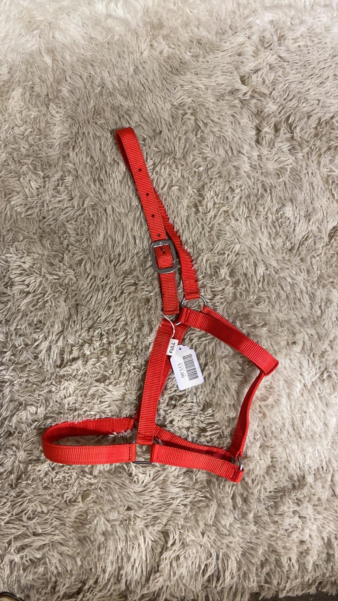 Red full size halter new