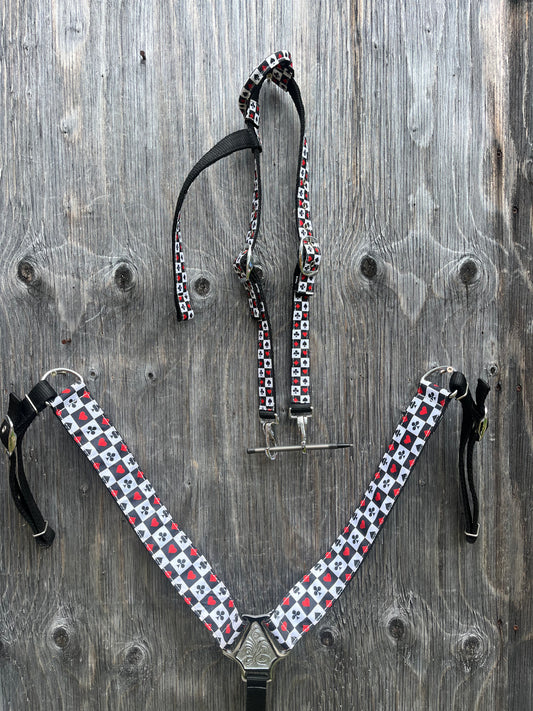 Gambler nylon tack set also comes with a browband piece