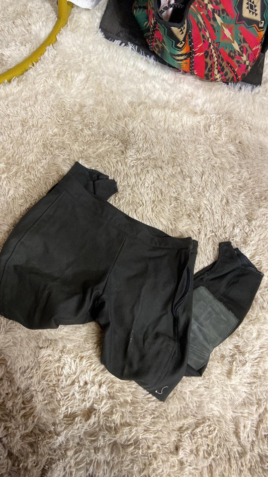 Blueberry brand black size 29R breeches side zip