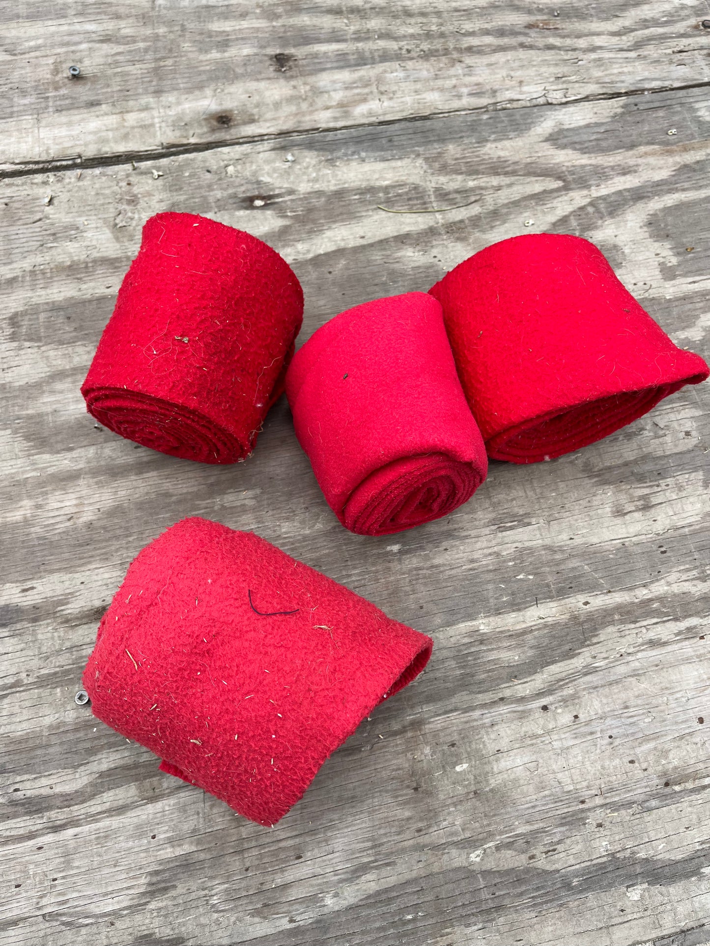4 red polos