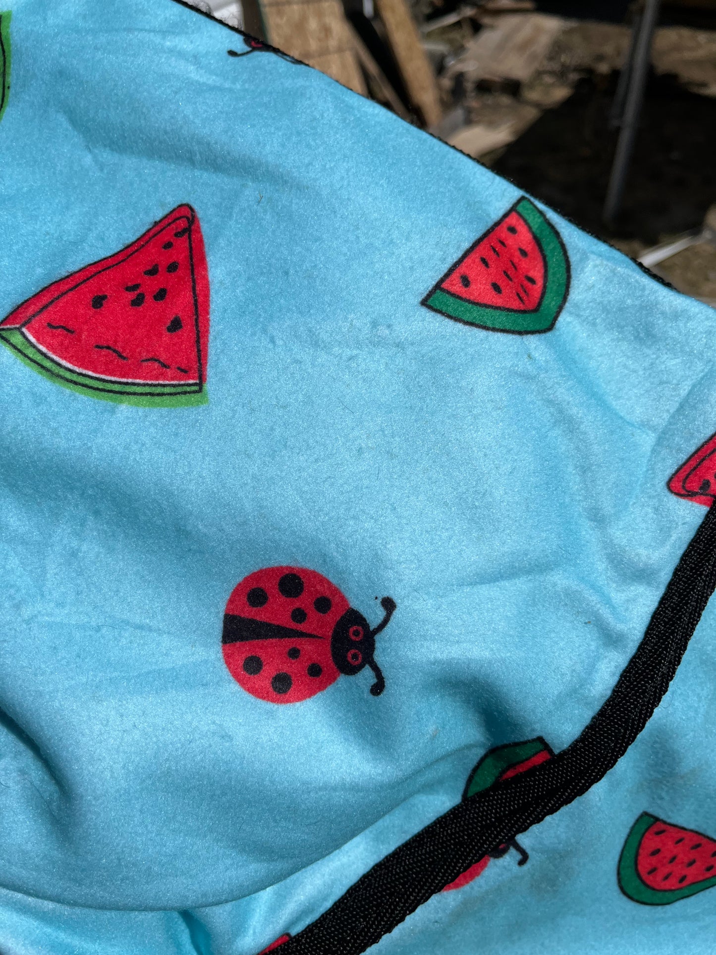 72-74 ladybug watermelon fleece cooler with neck