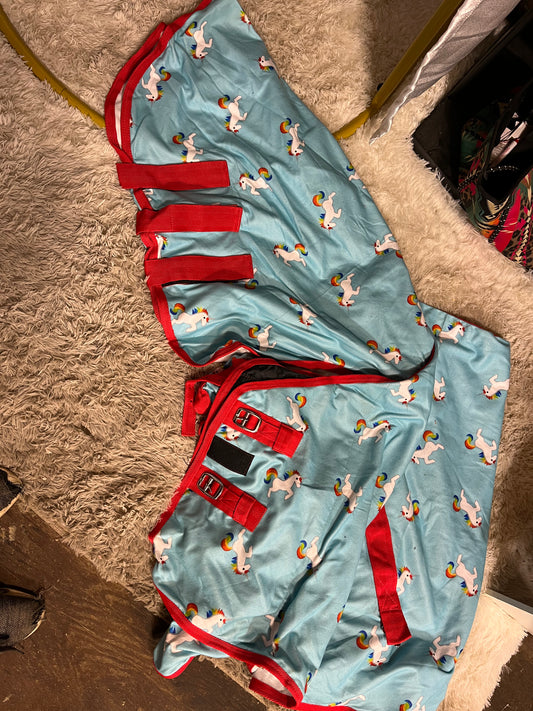 Unicorn fleece cooler with neck