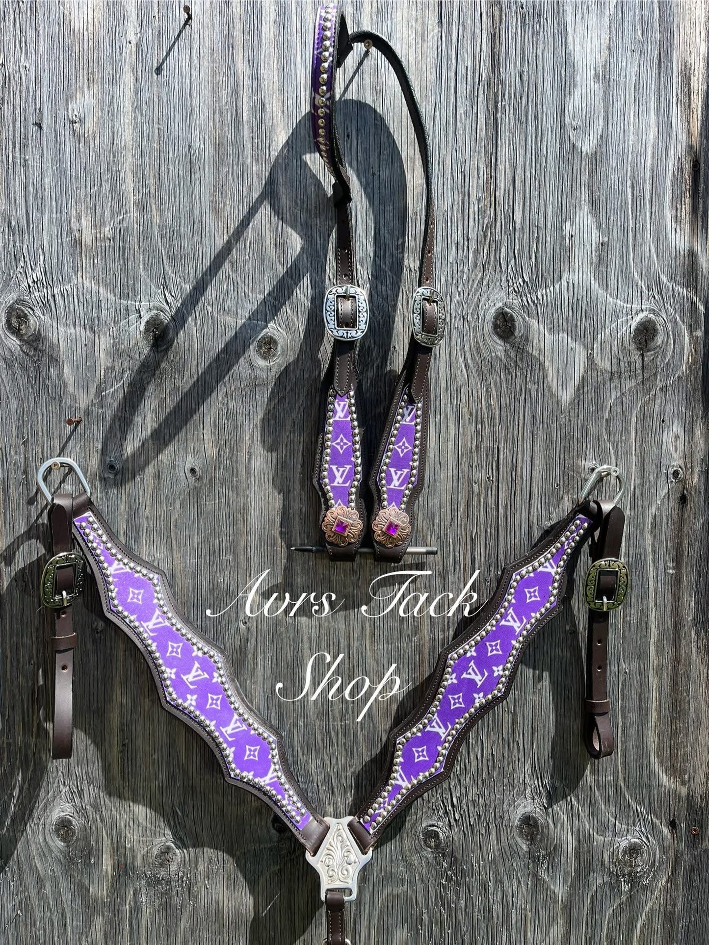 Purple designer tack set