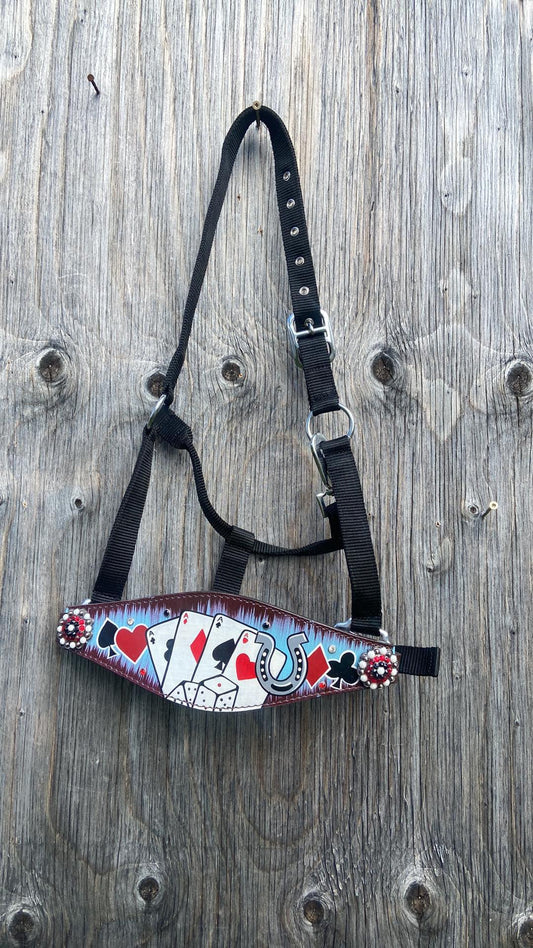 Painted aces bronc halter