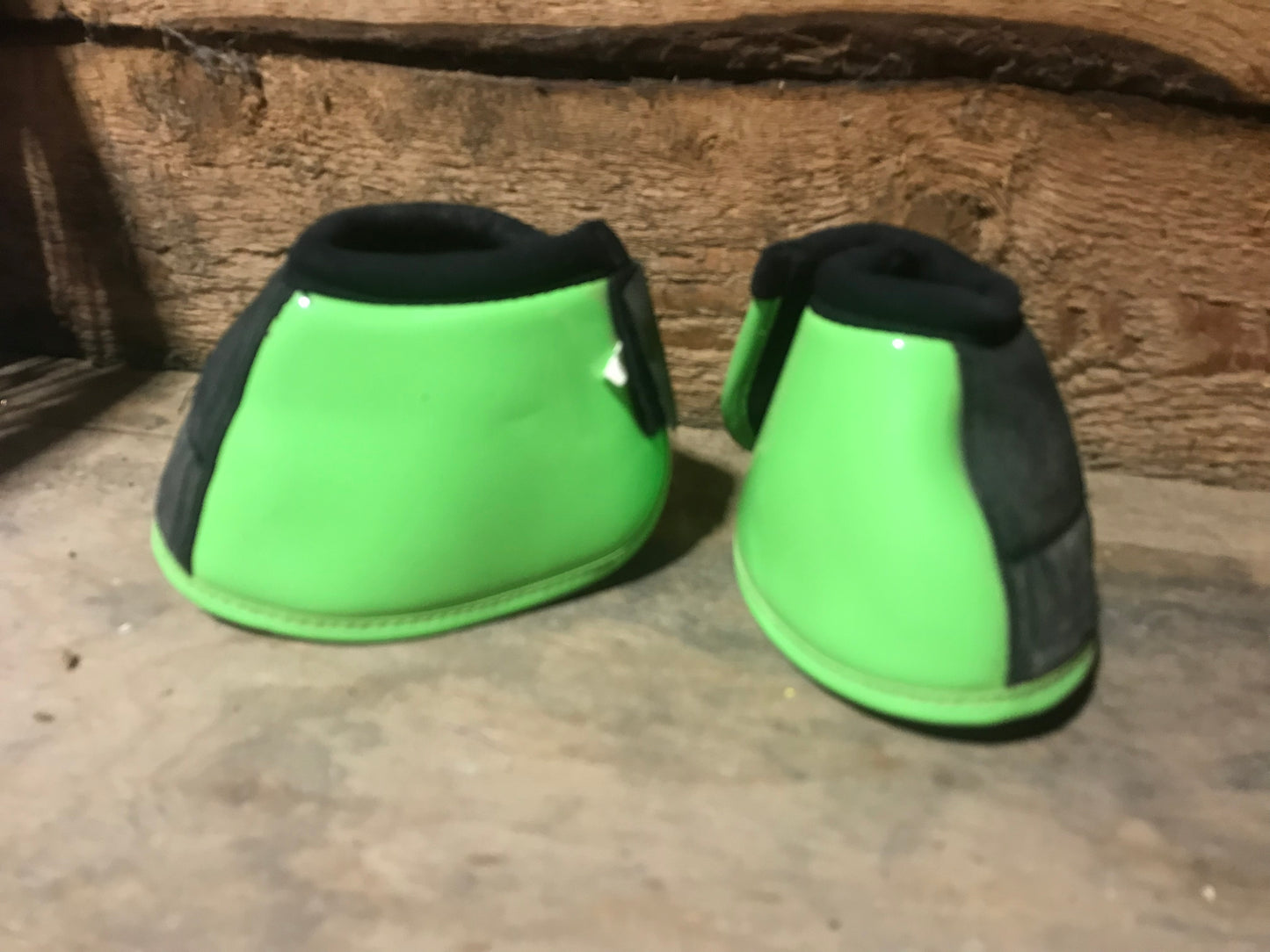 Lime green bell boots medium