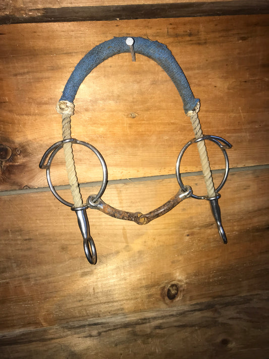 Reinsman draw gag snaffle with rope nose