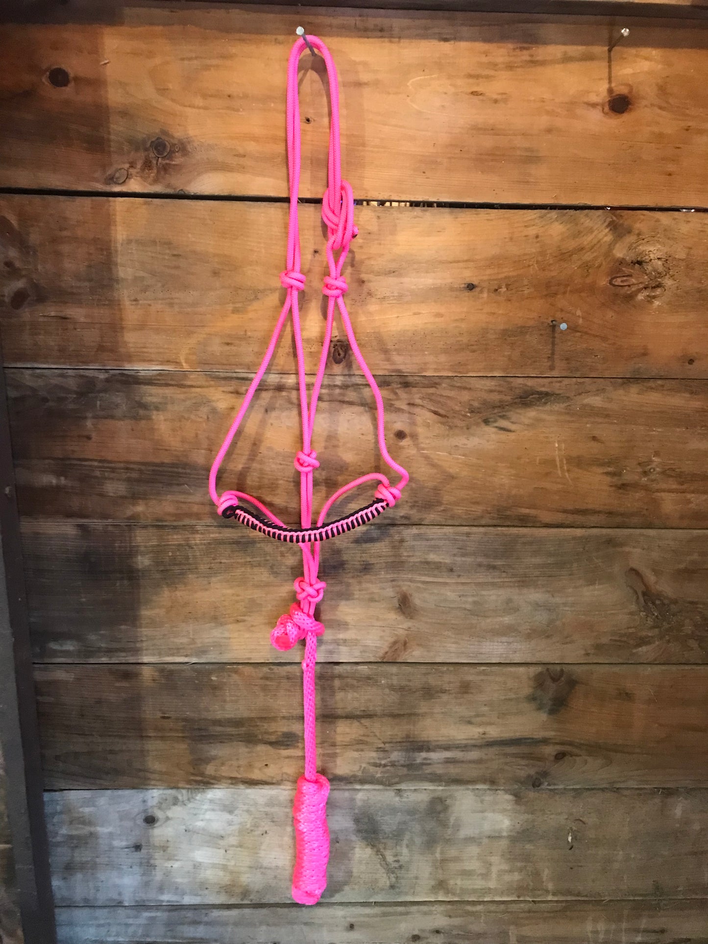 Pink rope halter and lead set new