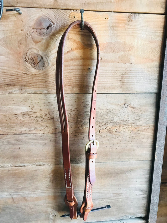 Herman oak leather split ear quick change headstall
