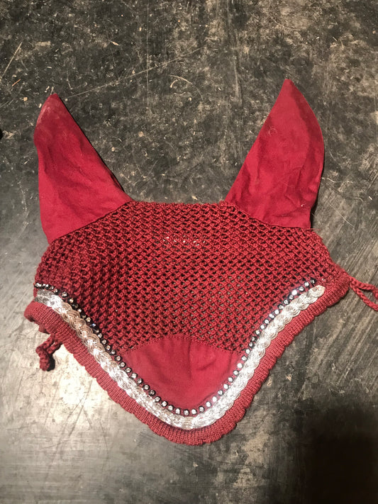 Weatherbeeta burgundy bonnet