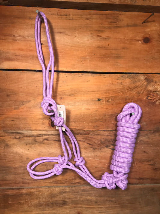 Lilac rope halter and lead