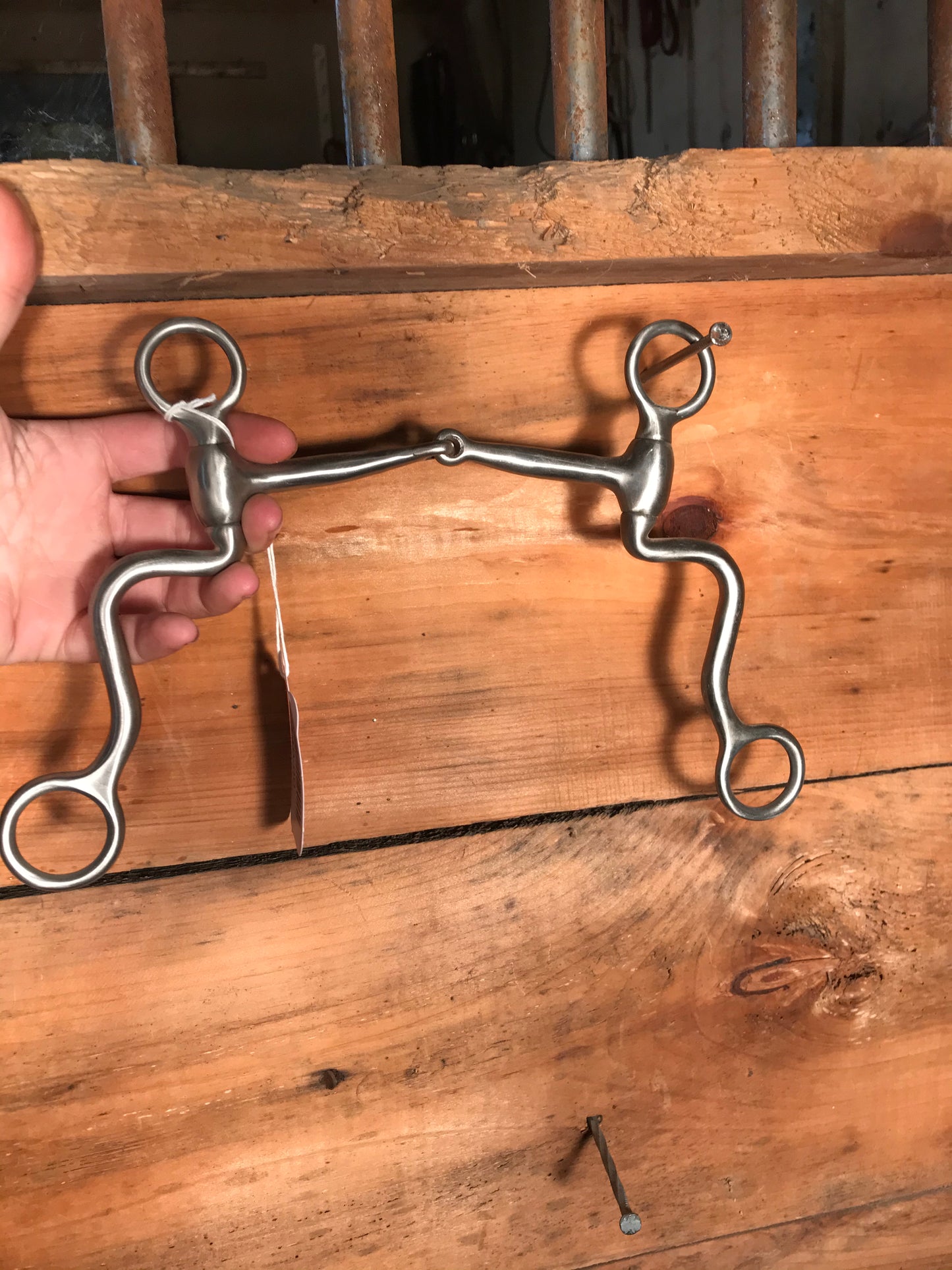 5” brushed stainless steel training snaffle