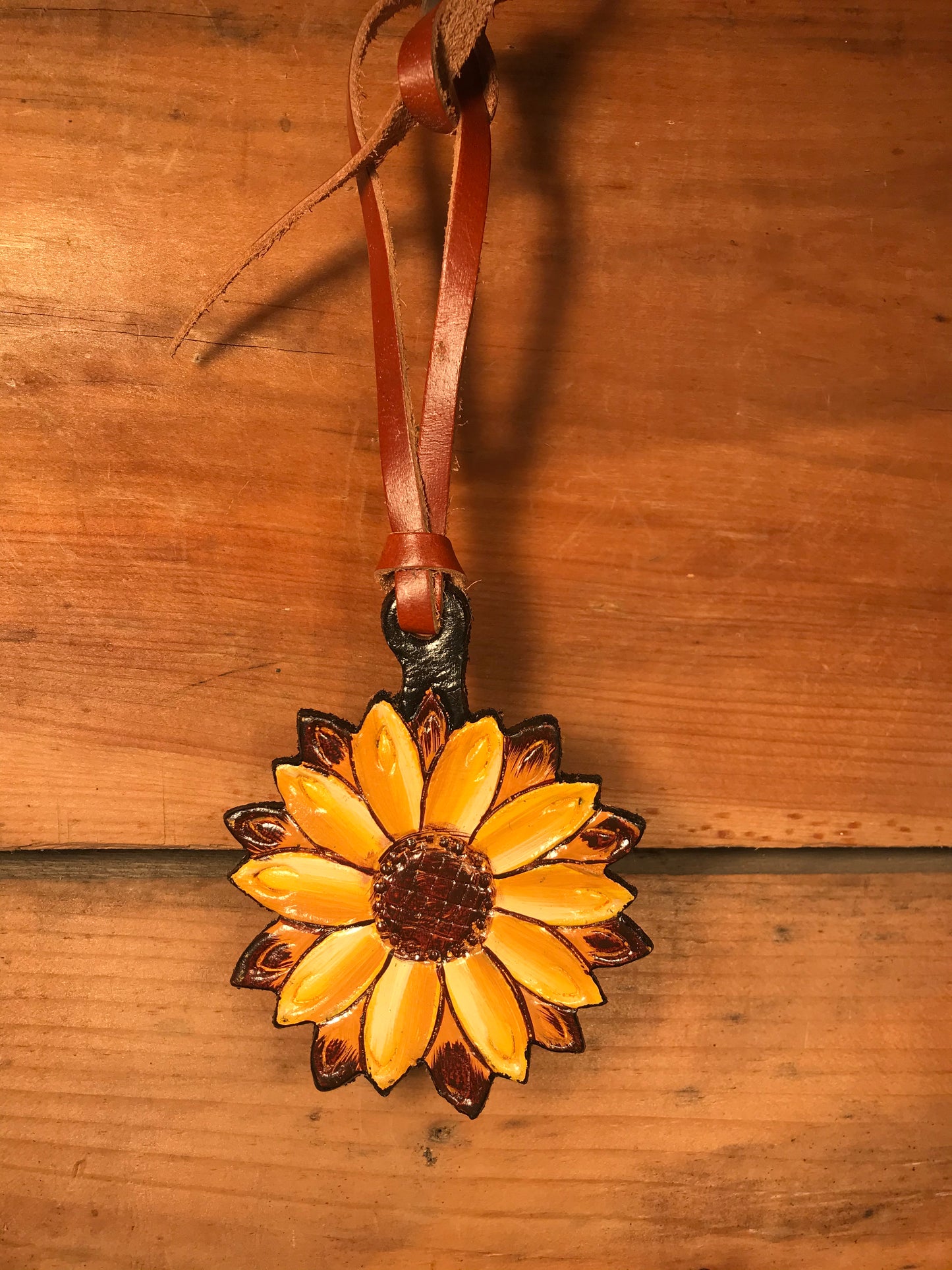 Sunflower tie on saddle charms