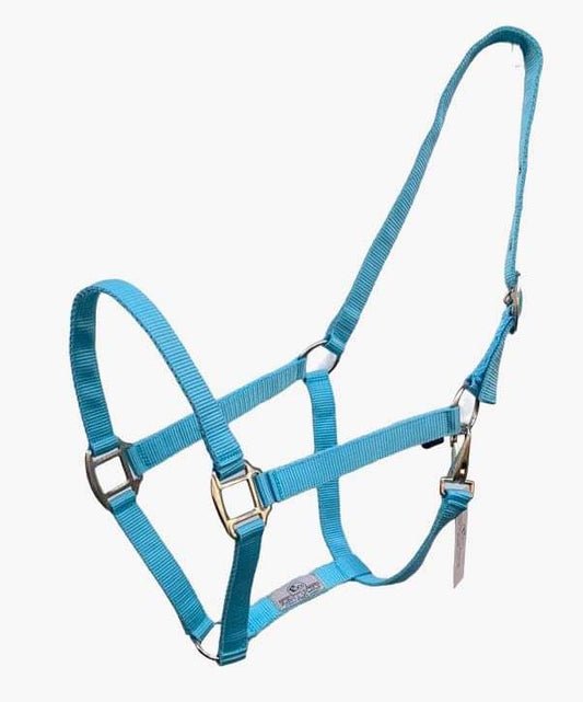 Baby blue nylon halters