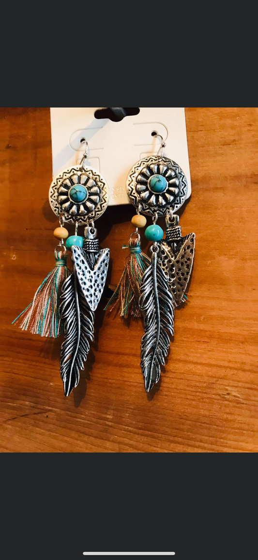 Feather earrings