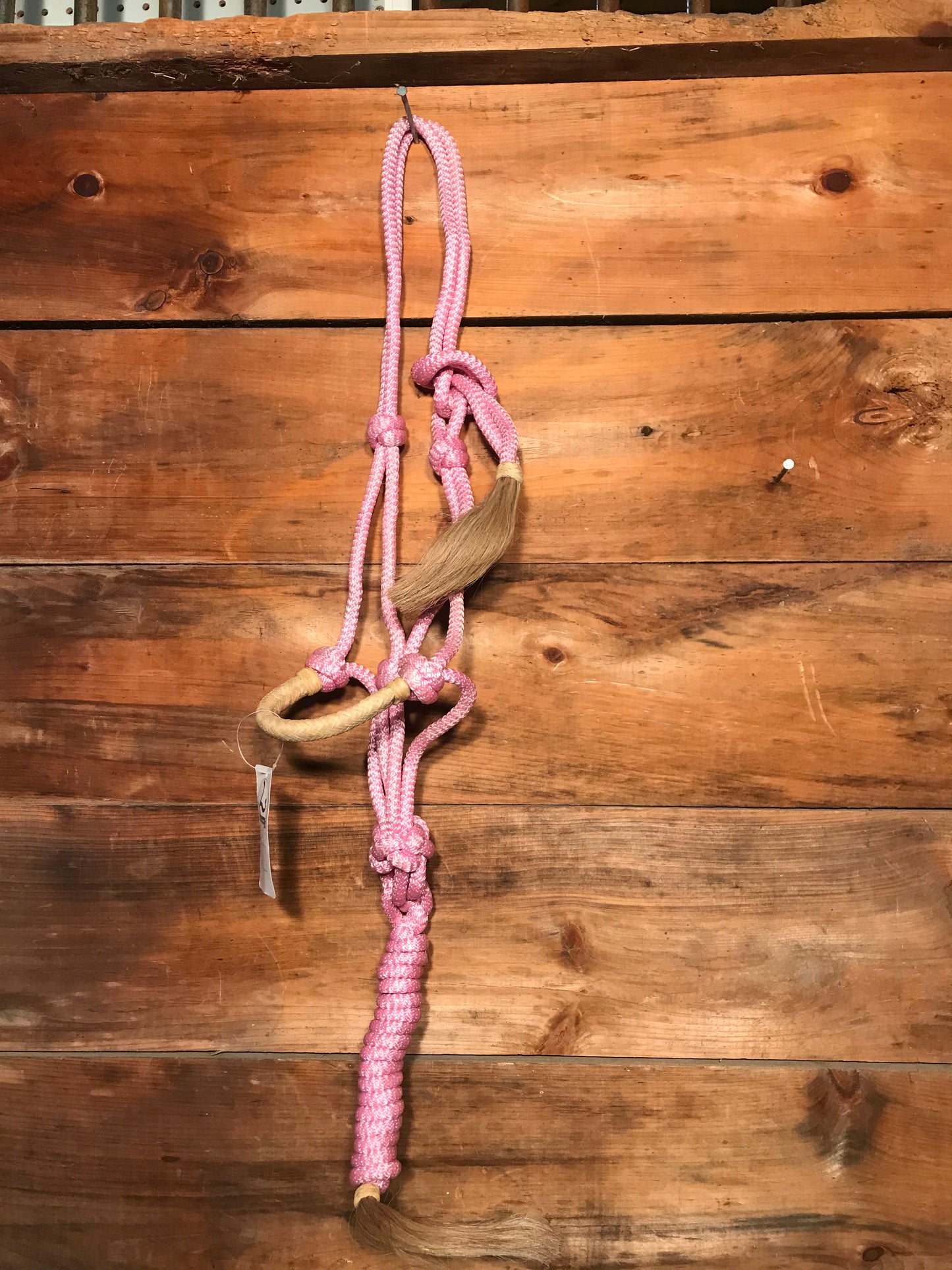 Rope halters with lead pink