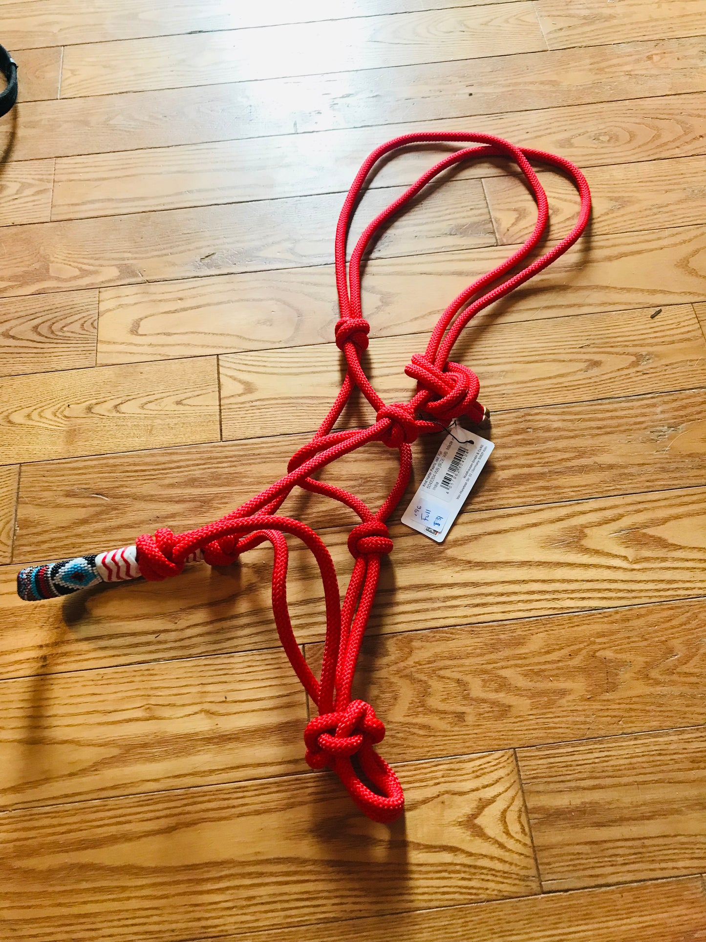 Beaded full size rope halter