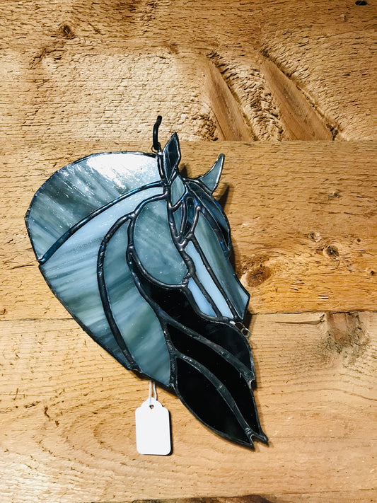 Beautiful locally made stained glass horse
